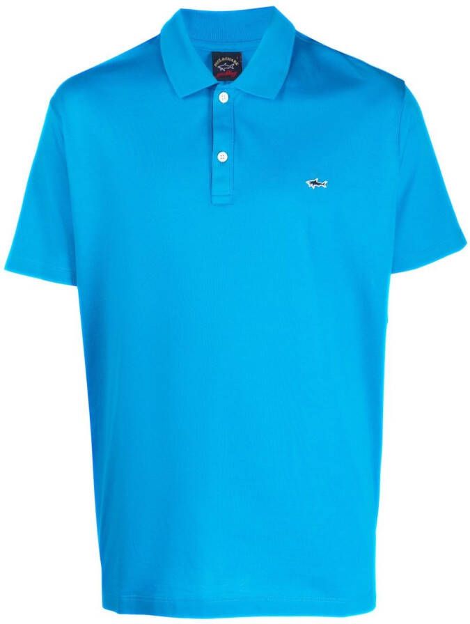 Paul & Shark Poloshirt met logopatch Blauw