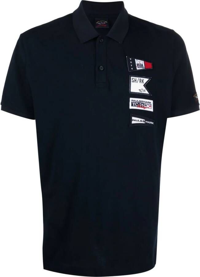 Paul & Shark Poloshirt met logopatch Blauw