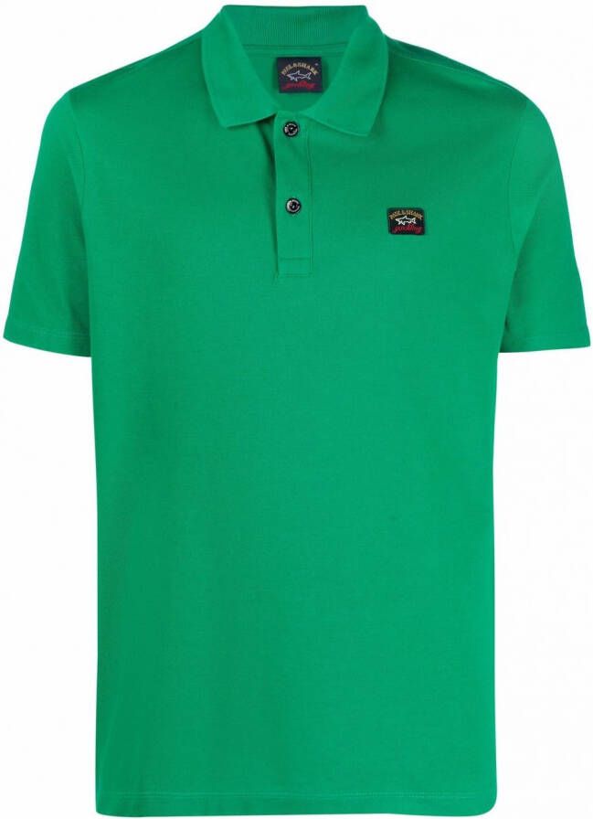 Paul & Shark Poloshirt met logopatch Groen