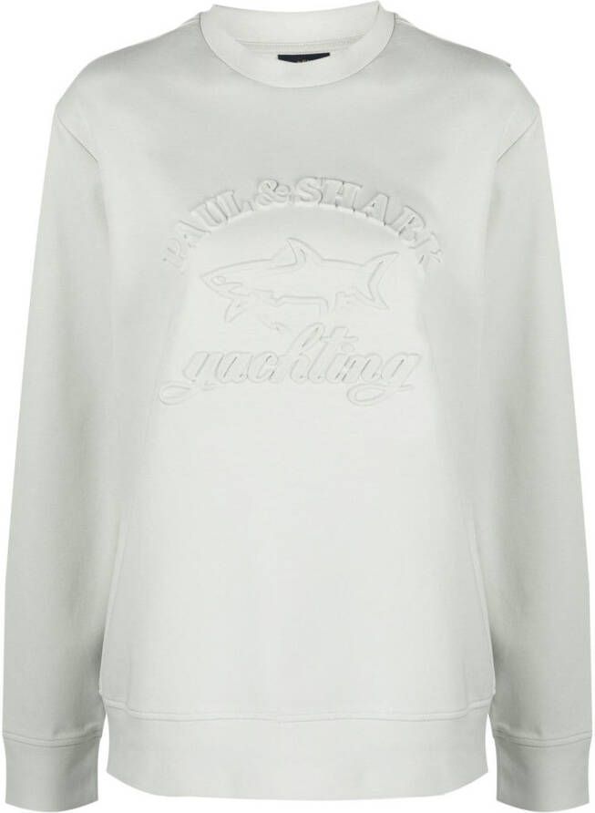 Paul & Shark Sweater met logoprint Groen