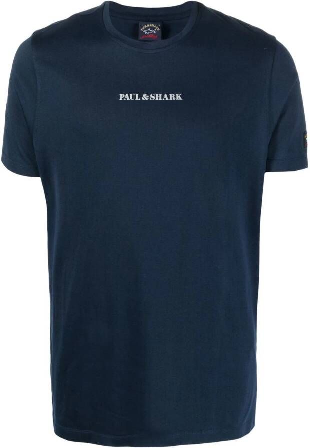 Paul & Shark T-shirt met logo Blauw