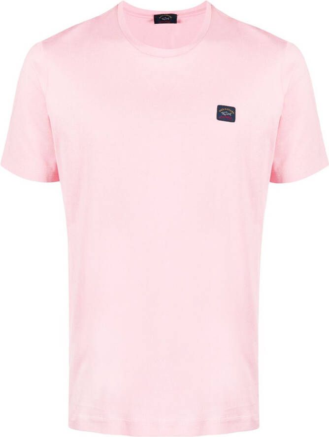 Paul & Shark T-shirt met logo Roze