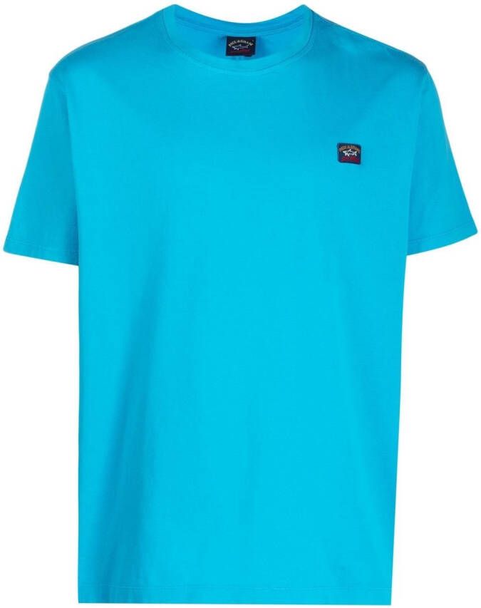 Paul & Shark T-shirt met logopatch Blauw