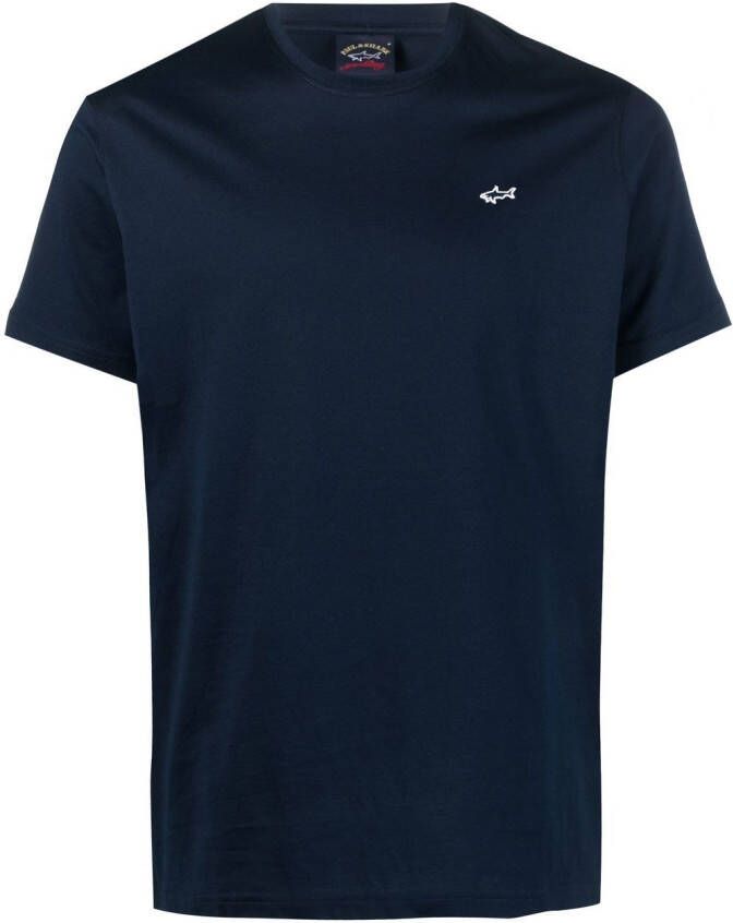 Paul & Shark T-shirt met logopatch Blauw