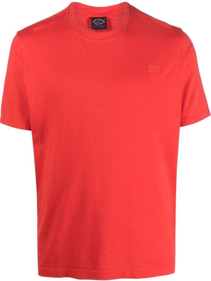 Paul & Shark T-shirt met logopatch Rood