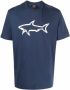 Paul & Shark T-shirt met logoprint Blauw - Thumbnail 1