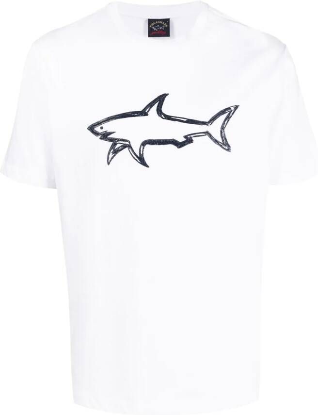 Paul & Shark T-shirt met logoprint Wit
