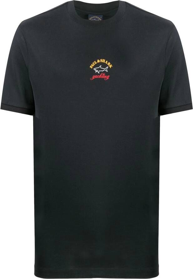 Paul & Shark T-shirt met logoprint Zwart