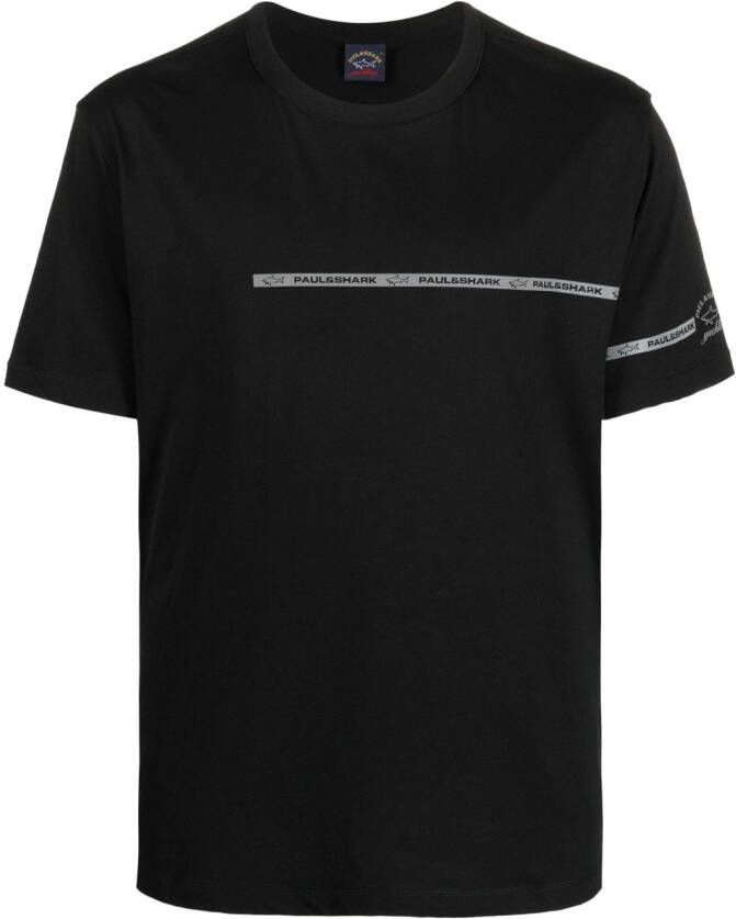 Paul & Shark T-shirt met tekst Zwart