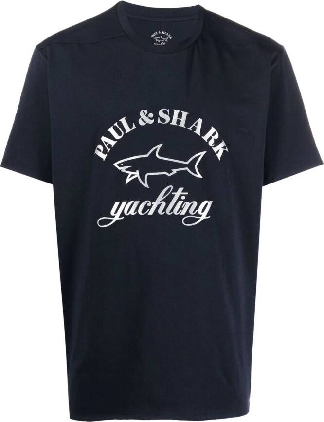 Paul & Shark T-shirt van stretch katoen Blauw