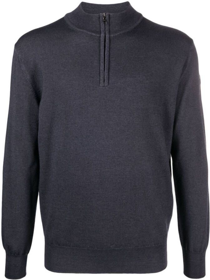 Paul & Shark Trui met halve rits Blauw