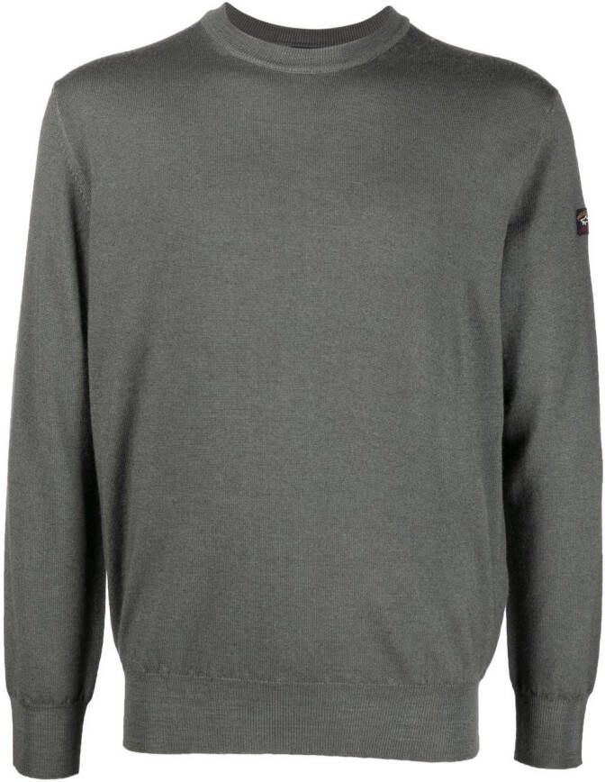 Paul & Shark Trui met logopatch Groen