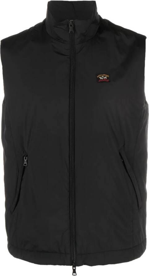 Paul & Shark Vest met print Zwart