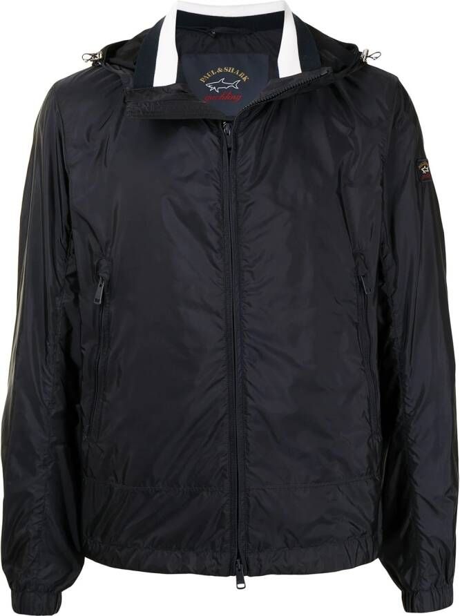 Paul & Shark Windjack met logopatch Blauw