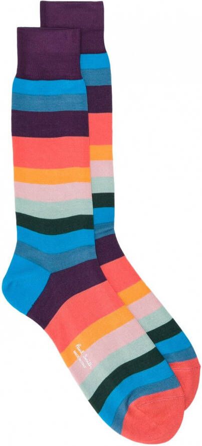 Paul Smith Artist sokken met streep Blauw