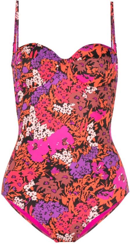 Paul Smith Badpak met bloemenprint Roze