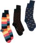 Paul Smith Drie paar sokken met print Blauw - Thumbnail 1