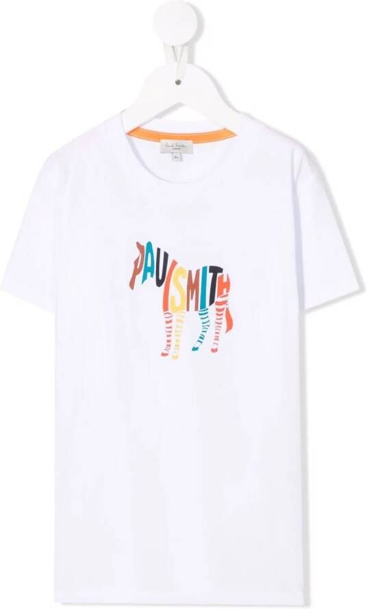 Paul Smith Junior T-shirt met logoprint Wit