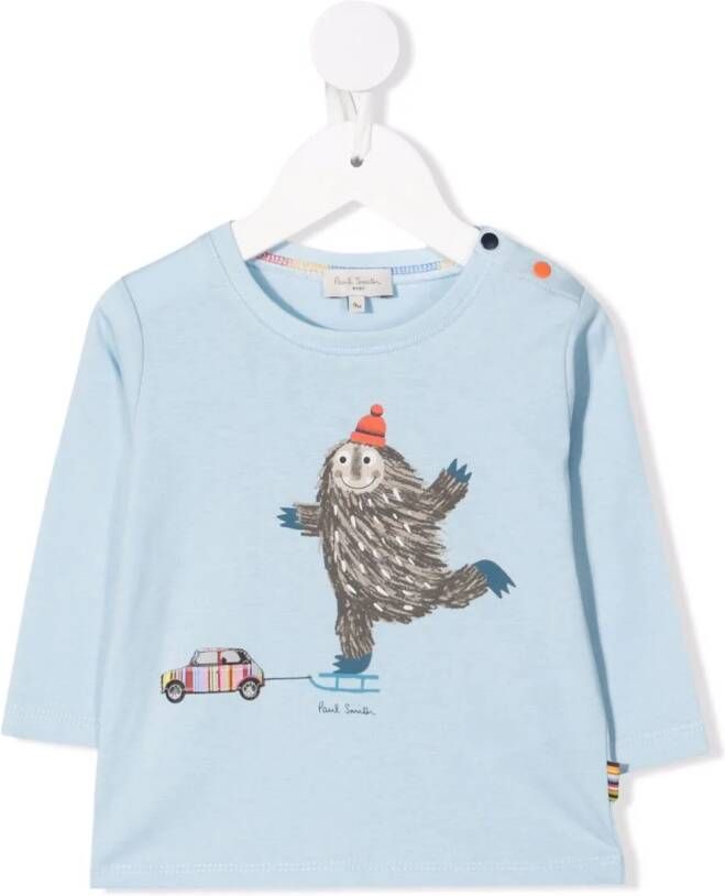 Paul Smith Junior T-shirt met print Blauw