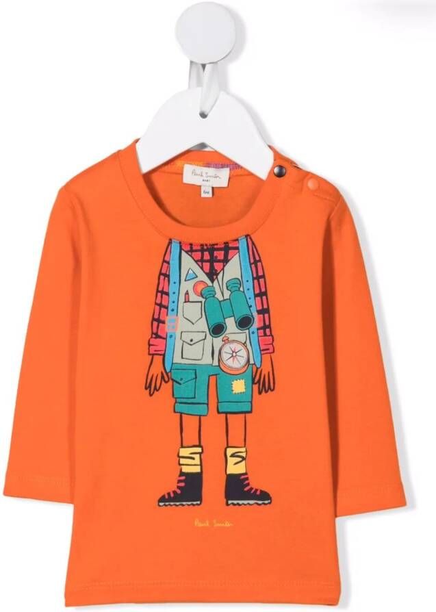 Paul Smith Junior T-shirt met print Oranje