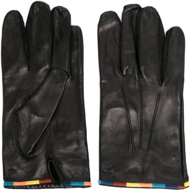 Paul Smith Leren handschoenen Zwart