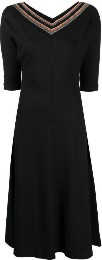 Paul Smith Midi-jurk met V-hals Zwart