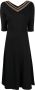 Paul Smith Midi-jurk met V-hals Zwart - Thumbnail 1