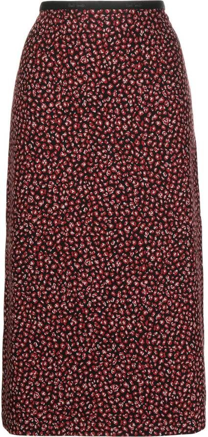 Paul Smith Midi-rok met bloemenprint Zwart