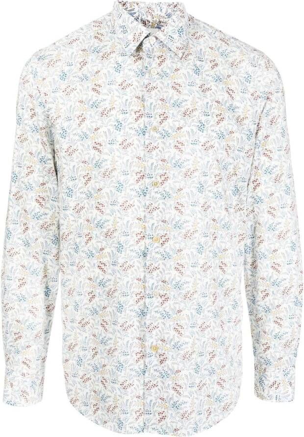Paul Smith Overhemd met bloemenprint Wit