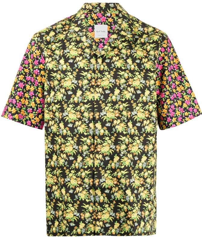 Paul Smith Overhemd met bloemenprint Zwart