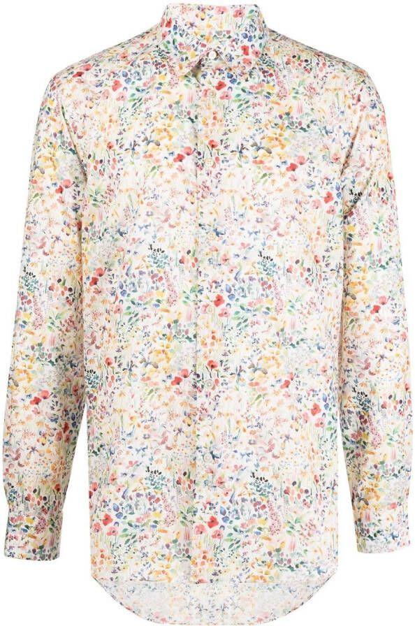 Paul Smith Overhemd met print Wit