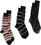 Paul Smith Drie paar sokken met patroon Zwart - Thumbnail 1