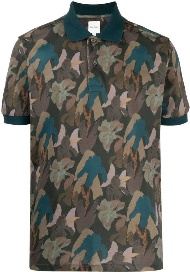 Paul Smith Poloshirt met camouflageprint Groen