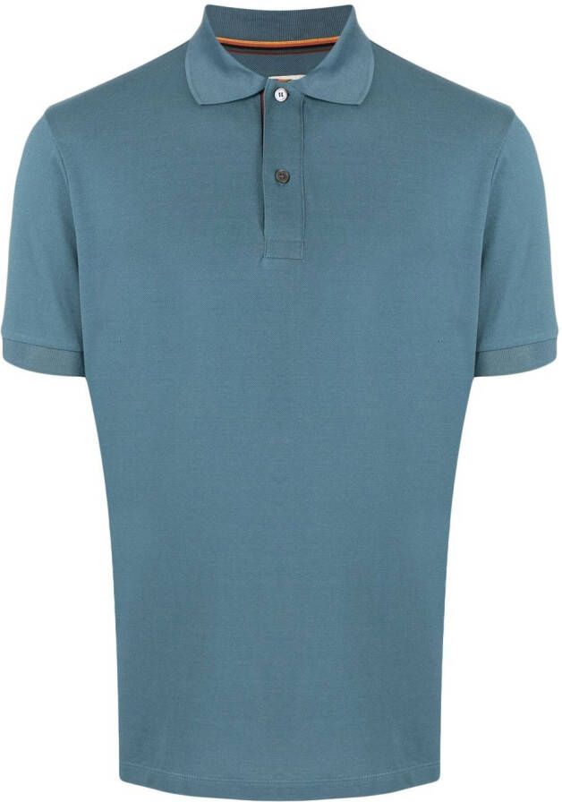 Paul Smith Poloshirt met gestreepte afwerking Blauw