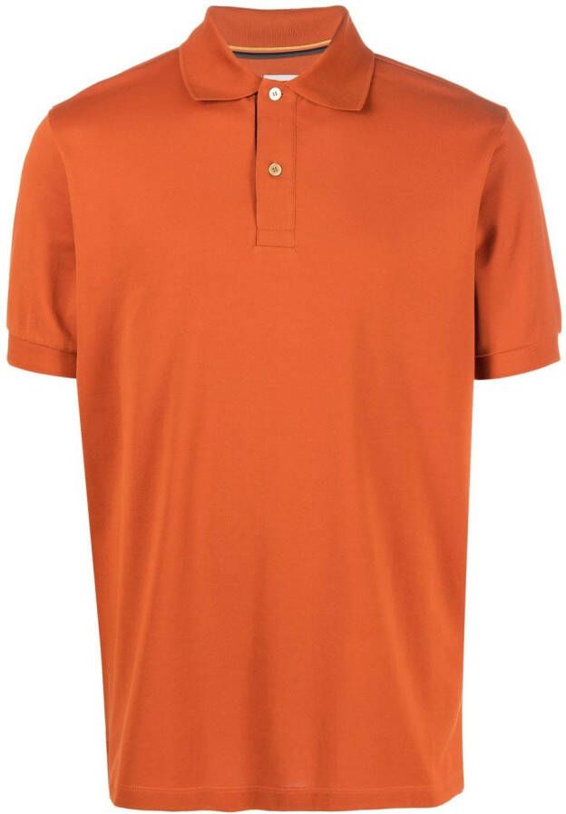 Paul Smith Poloshirt met knopen Oranje