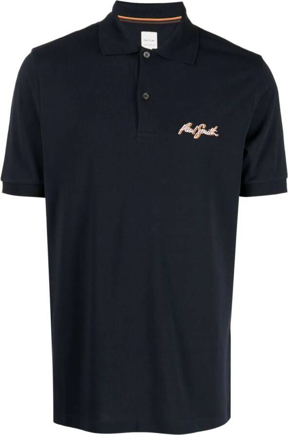 Paul Smith Poloshirt met logoprint Blauw