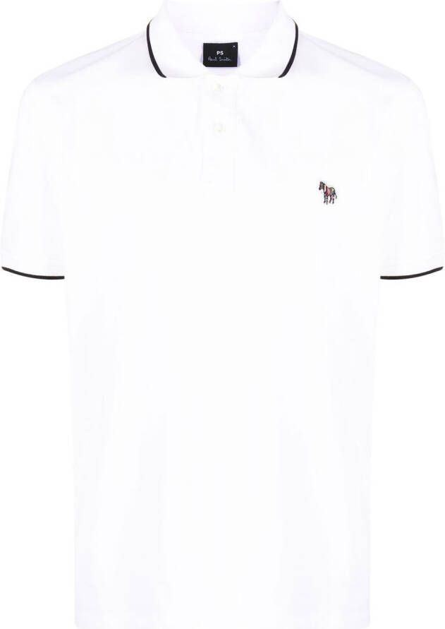 Paul Smith Poloshirt met patch Wit
