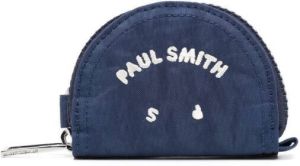 Paul Smith Portemonnee met geborduurd logo Blauw