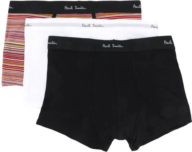 Paul Smith Set van drie boxershorts met logo tailleband Zwart