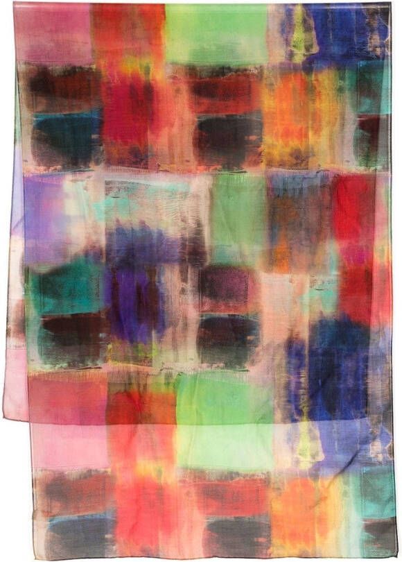 Paul Smith Sjaal met abstracte print Groen