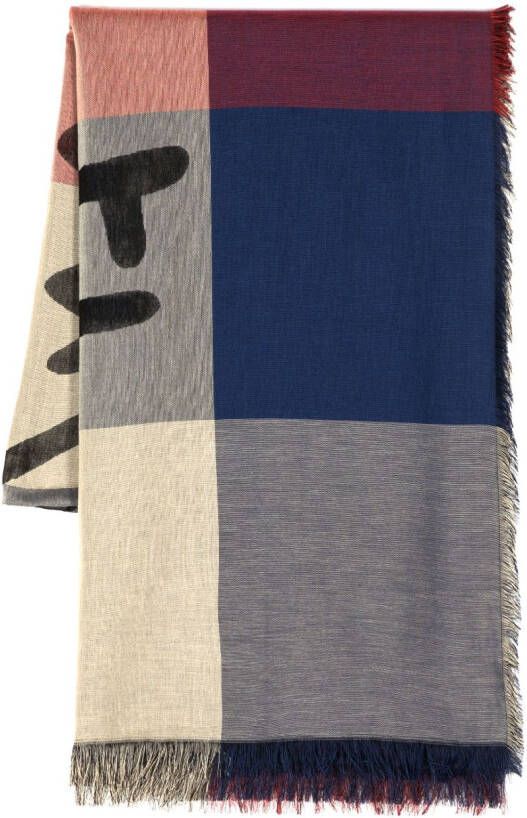 Paul Smith Sjaal met logoprint Blauw