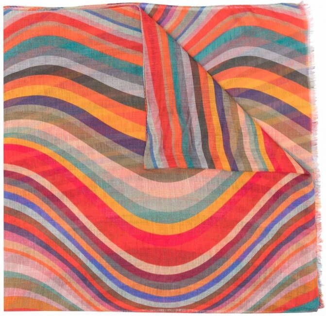 Paul Smith Sjaal met print Oranje