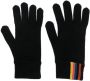Paul Smith Gestreepte handschoenen Zwart - Thumbnail 1