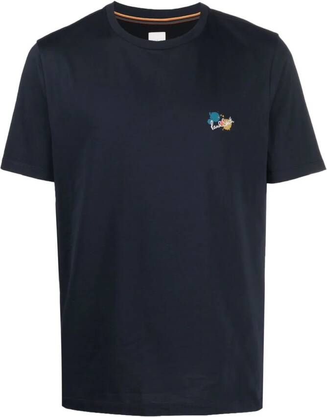 Paul Smith T-shirt met geborduurd logo Blauw