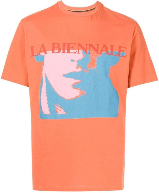 Paul Smith T-shirt met grafische print Oranje