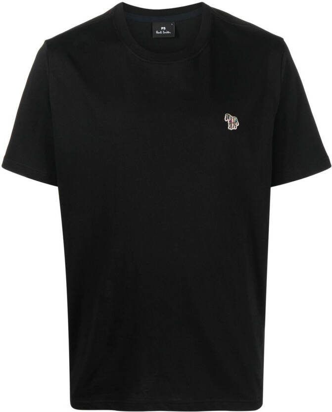 Paul Smith T-shirt met zebrapatch Zwart