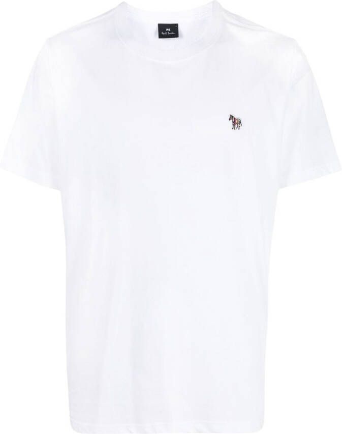 PS Paul Smith T-shirt met logopatch Wit