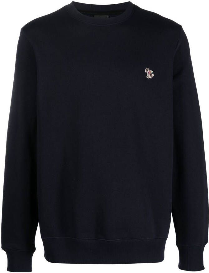 PS Paul Smith Sweater met zebrapatch Blauw