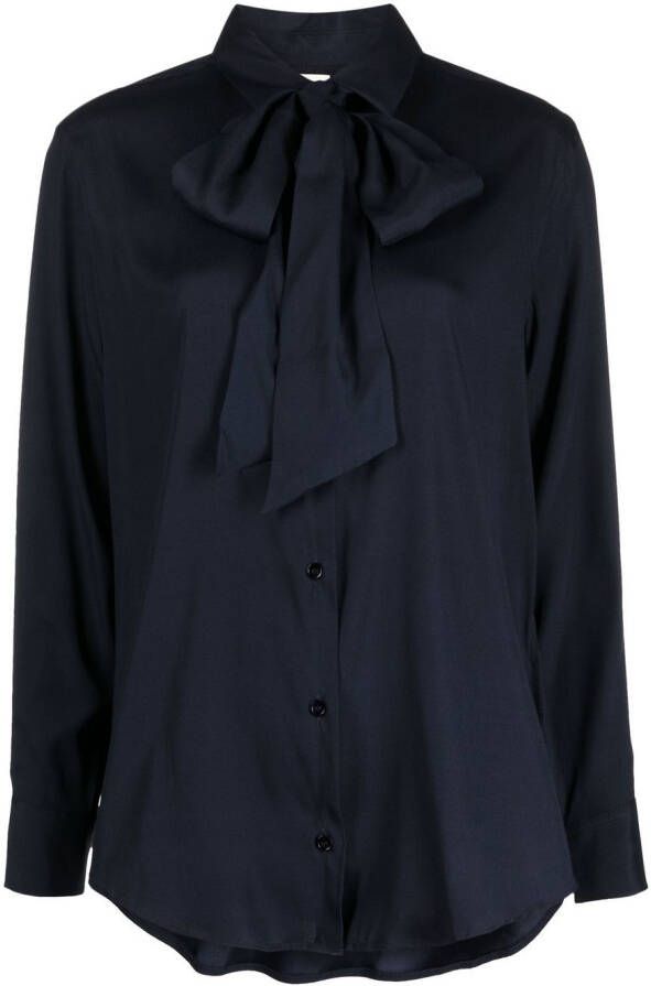 PAULA Blouse met sjaaldetail Blauw