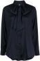 PAULA Blouse met sjaaldetail Blauw - Thumbnail 1